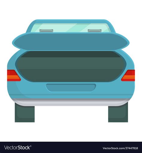 Empty trunk car icon cartoon style Royalty Free Vector Image