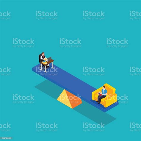 Work And Hobby Balance In Life Stock Illustration - Download Image Now - Adult, Adults Only ...