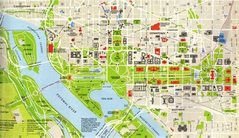 Street Map Of Washington DC | street map of Washington,DC | Washington dc map, Washington dc ...