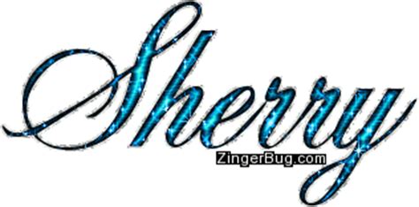 Sherry Aqua Glitter Name Glitter Graphic, Greeting, Comment, Meme or GIF