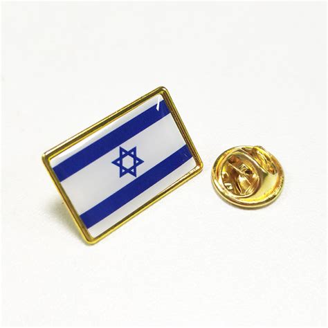 Custom Metal Epoxy National Flag Lapel Pin Badges Gold Enamel Country Israeli Flag Pin - China ...