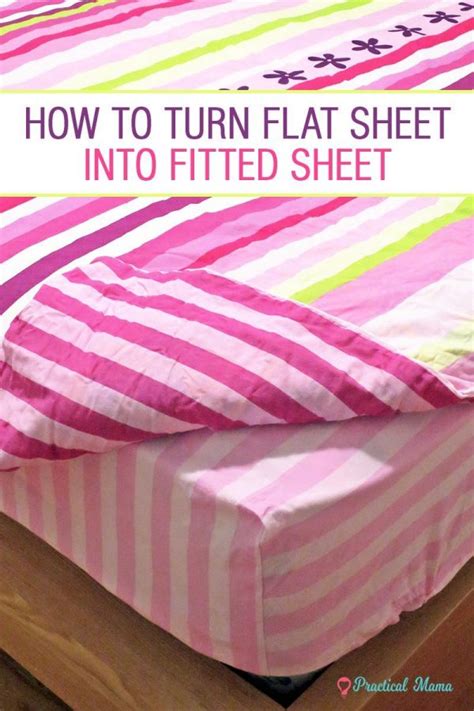 How to turn flat sheets into fitted sheets - - Practical Mama