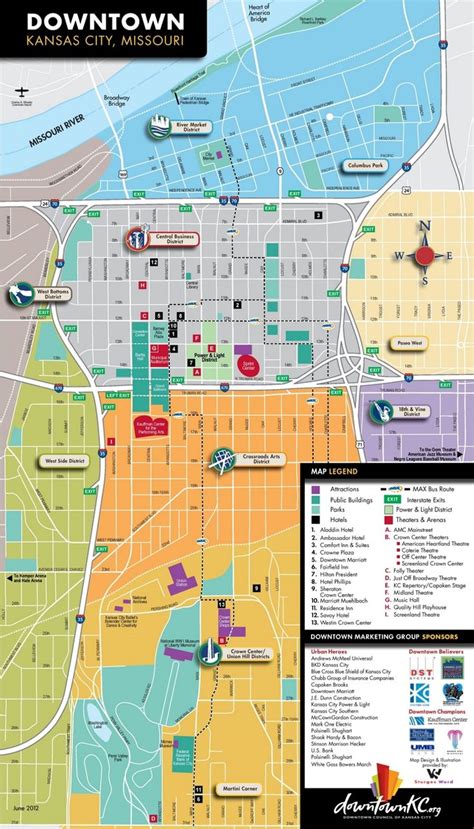 Kansas City tourist map | Kansas city map, Kansas city attractions ...