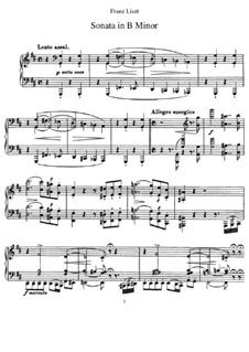 Sonata in B Minor, S.178 by F. Liszt - free download on MusicaNeo