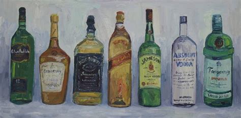 Liquor bottles Painting by John Kilduff | Saatchi Art