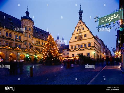 Christmas Market Rothenburg Germany Stock Photo - Alamy