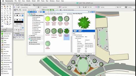 Vectorworks 2017 - Site Design - Plant Tool - YouTube