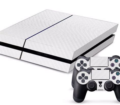 White Carbon Fiber PS4 Skin - ConsoleSkins.co