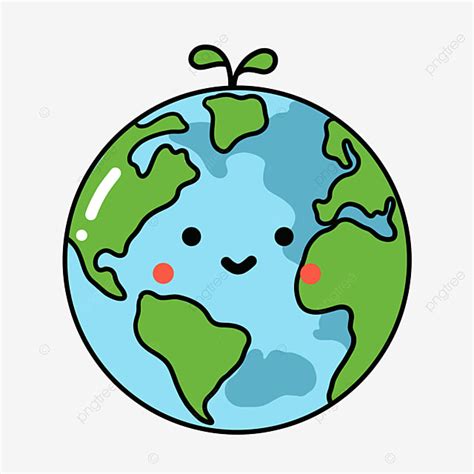 Cute Earth Day Clipart Transparent PNG Hd, Earth Day Green Cute Earth ...