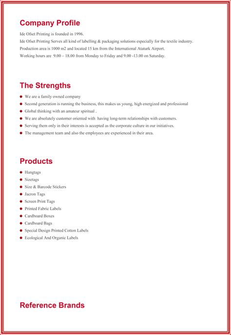 Company Profile Sample Templates - Create A Professional Profile throughout Free Bu… | Company ...