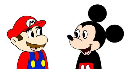 Mario meets Mickey Mouse by MarcosPower1996 on DeviantArt