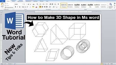 How To Make 3d Shapes In Microsoft Word 3d Shapes In Word How To ...