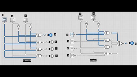 Implementation of 4x1 Multiplexer and 1×4 De- Multiplexer using Logic Gates. - YouTube