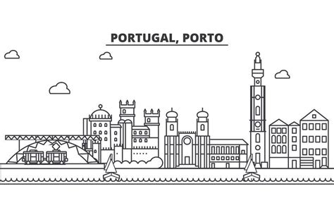 Porto Architecture Skyline Illustration