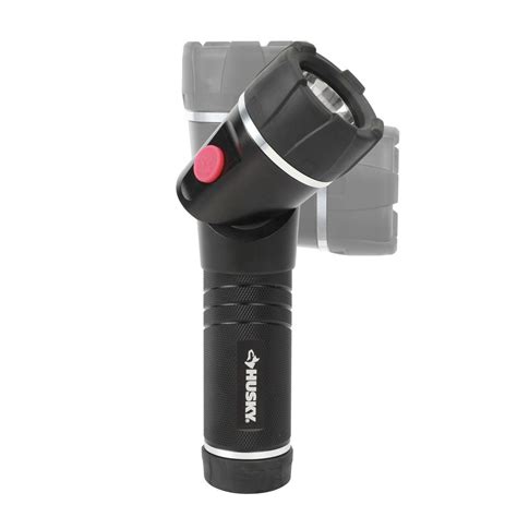 Lot Detail - Husky 400 Lumens LED Swivel Aluminum Flashlight