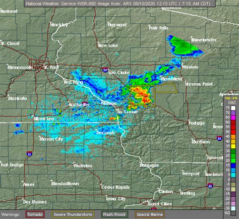 Interactive Hail Maps - Hail Map for Necedah, WI