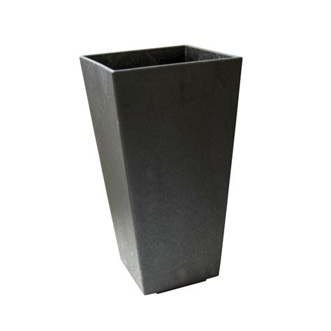 Multy Home 20 in. Black Rubber Self-Watering Planter-MT5100066 - The Home Depot | Self watering ...
