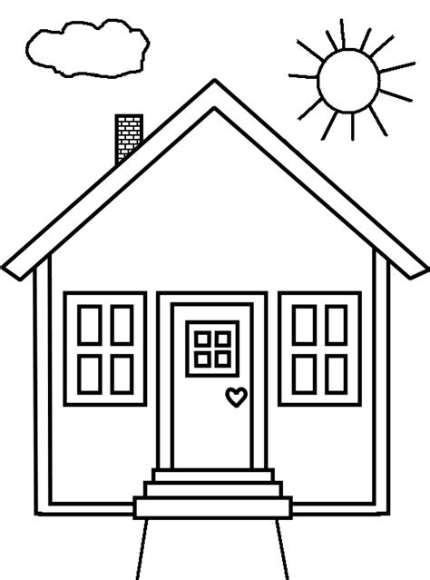 People And Jobs Coloring Pages For Kids: Houses Colouring Pages