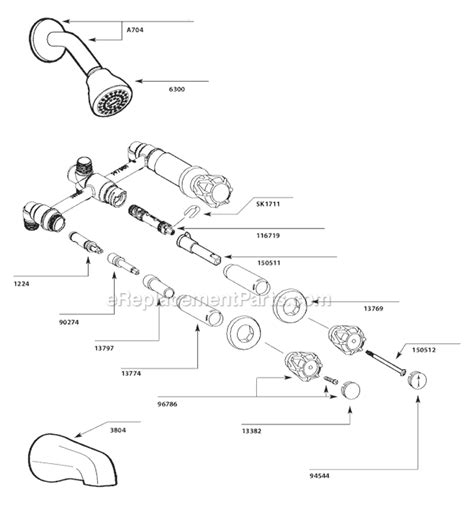 Moen 83267 Tub and Shower Faucet OEM Replacement Parts From eReplacementParts.com