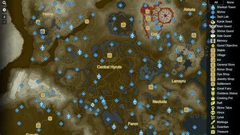 Zelda Botw Town Map