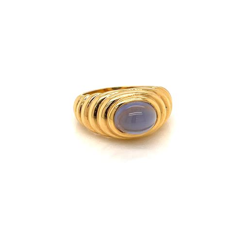 Bulgari 3 Carat Sapphire Gold Vintage Ring For Sale at 1stDibs ...