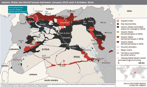 This map shows how much territory ISIS has lost in 2016 | World Economic Forum