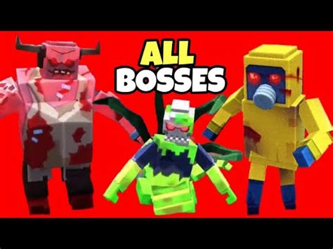 Pixel Combat: Zombie Strike | All Bosses - How To Fight ALL BOSSES ...