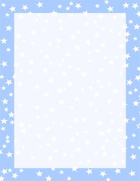 Stars Border Light Blue and White | Borders for paper, Scrapbook frames, Paper frames