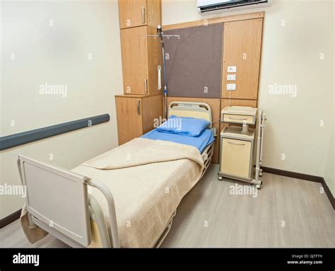 Interior design of a private ward room in hospital medical clinic ...