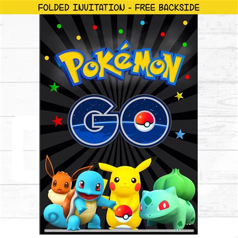 Pokemon Invitation Pokemon Go Birthday Party Invite Free | Etsy