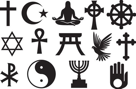 World religions symbols set 2258931 Vector Art at Vecteezy