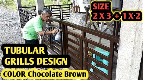 TUBULAR Terrace grills design Final coating // Paint Color Chocolate ...