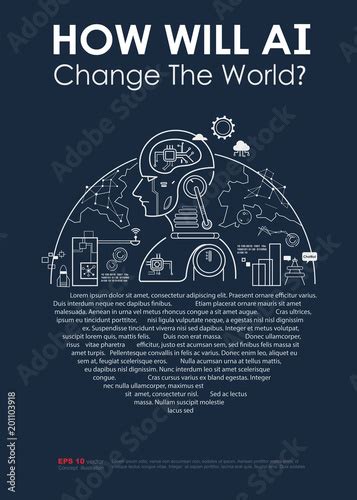 Artificial intelligence (AI) change the world half global concept, machine and deep learning ...