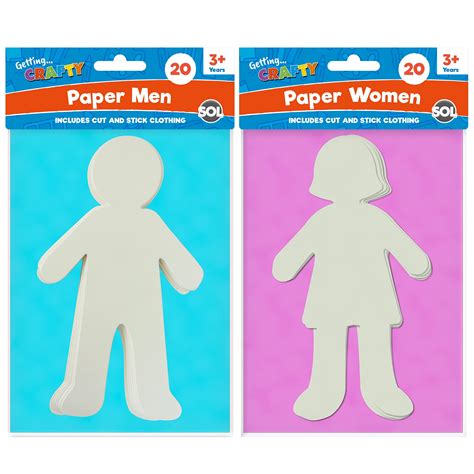 Buy 40pk Paper People Cut Outs | Craft Paper For Kids | Paper Dolls Cut Out People | Paper Cut ...