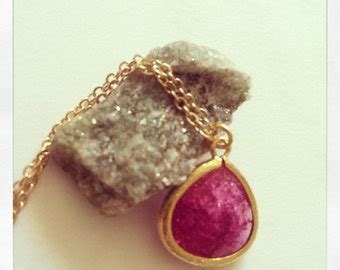 Popular items for ruby stone necklace on Etsy