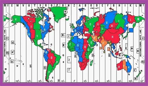 The World Time Zone Map | Large Printable Colorful and with Time Zone ...