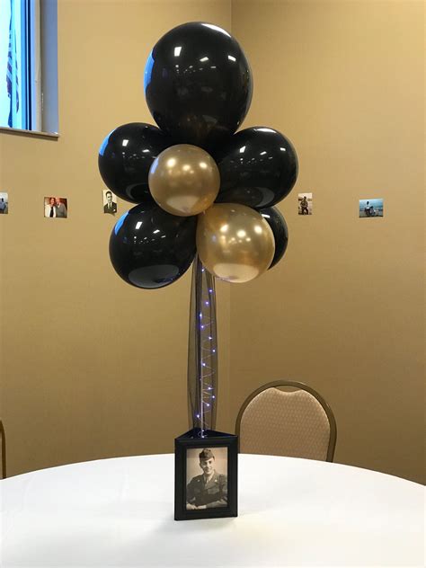 Photo frame and balloon centerpiece | Graduation party centerpieces, Birthday party centerpieces ...