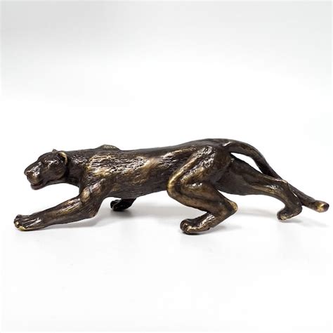 Bronze Leopard Statue Leopard Sculpture Animal Statue - Etsy