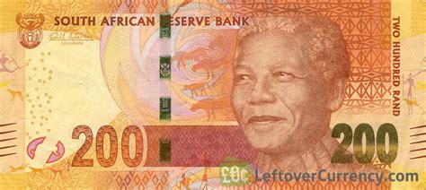 200 South African Rand banknote Nelson Mandela - Exchange yours today