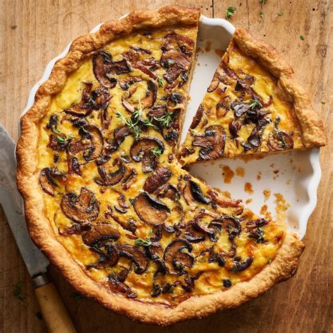 Bacon, Onion, and Mushroom Quiche - Baker by Nature