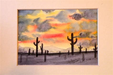 How to Paint a Watercolor Desert Sunset | hubpages