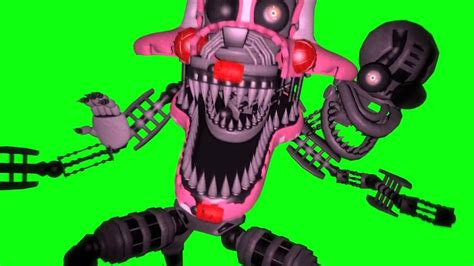 SFM FNAF 4 Nightmare Mangle Jumpscare Greenscreen - YouTube