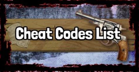 Red dead redemption 2 cheat codes - nasadlux