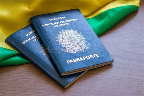 Brazilian Passport. Written `Mercosul. Federative Republic of Brazil. Passport` in Portuguese ...