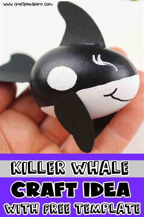 Wooden Egg Killer Whale Craft For Kids - Craft Play Learn