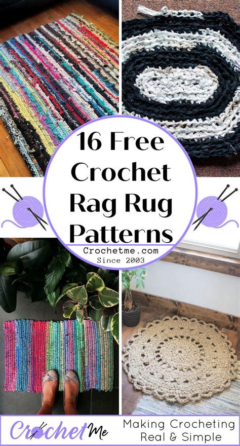 16 Free Crochet Rag Rug Patterns - Crochet Me