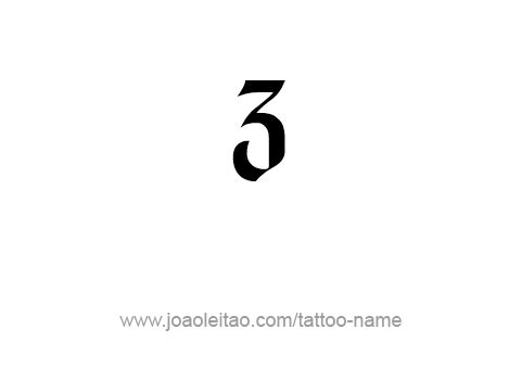 Three-3 Number Tattoo Designs - Page 3 of 4 - Tattoos with Names