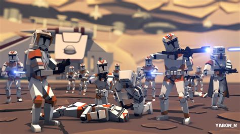 ArtStation - Star wars. Battle of Utapau. Low poly style.