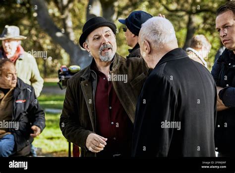 THE VIRTUOSO, from left: director Nick Stagliano, Anthony Hopkins, on ...