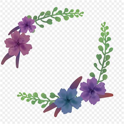 Purple Flower Border Design